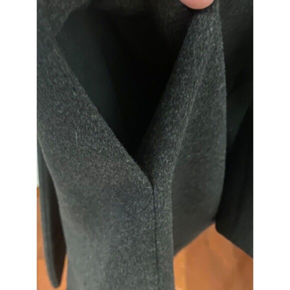 MARINA RINALDI Women's 27 US 18W WOOL CASHMERE Long Coat Jacket Dark Gray Trench - Picture 5 of 11